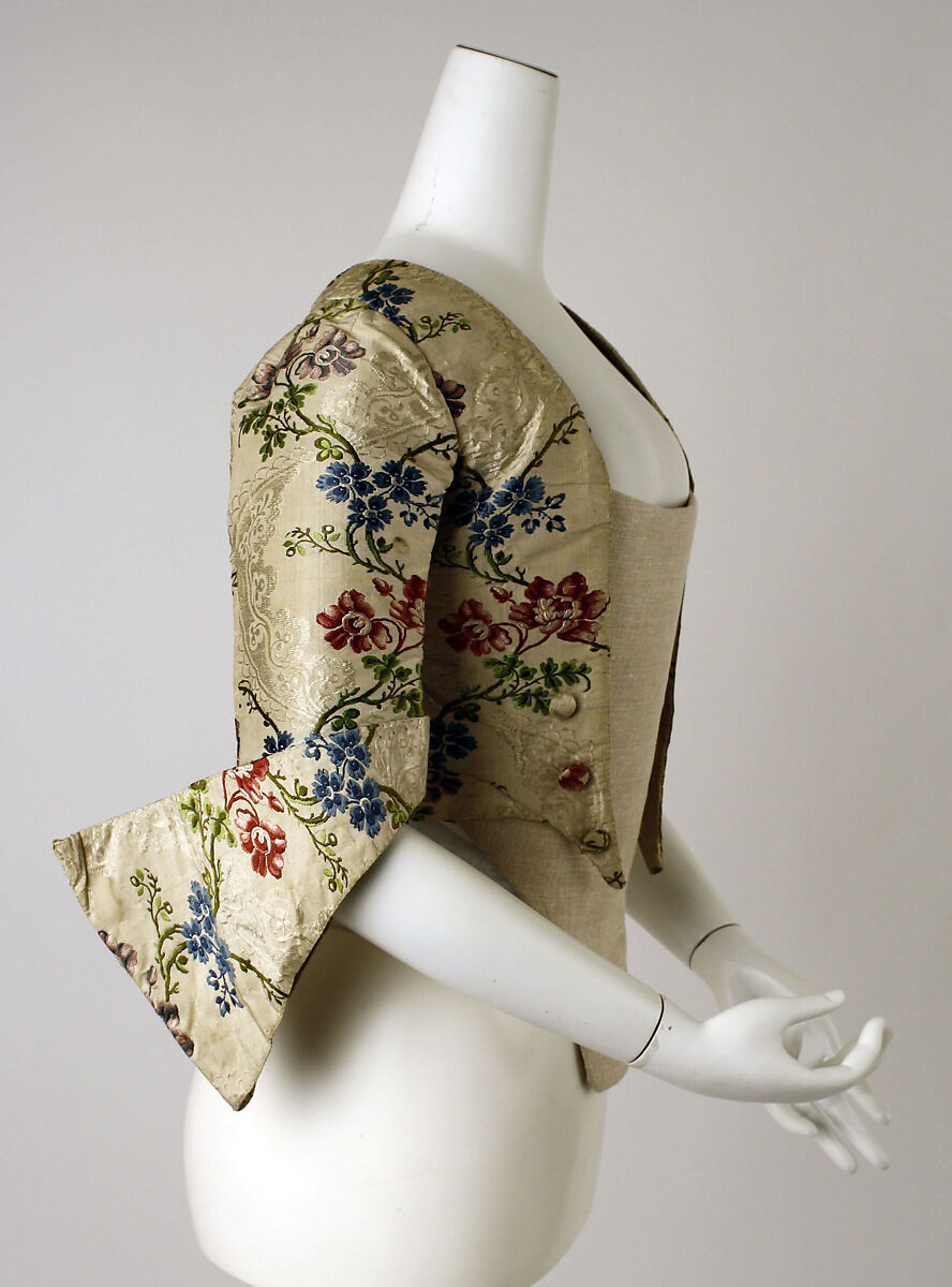 Bodice, silk, American or European