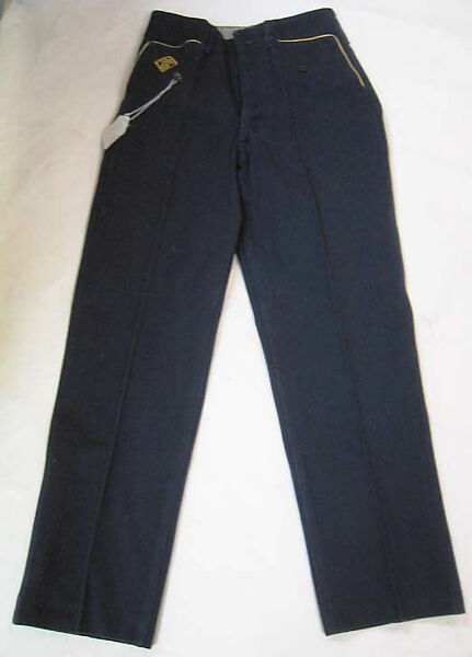 Uniform, a,c,d-f) cotton; b) cotton, wool; g) wool, synthetic, American