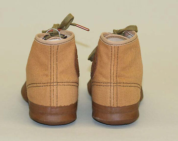 Athletic shoes, Ball Band (American, founded 1898), a,b)cotton, leather, rubber, American