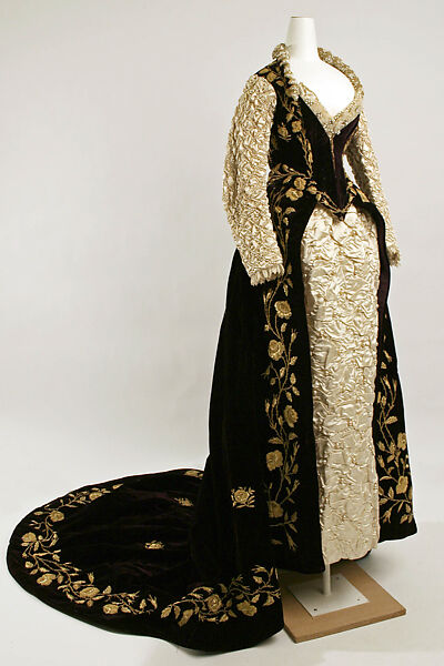 Fancy dress costume, Félix (French, 1846–1901), silk, metal, French 