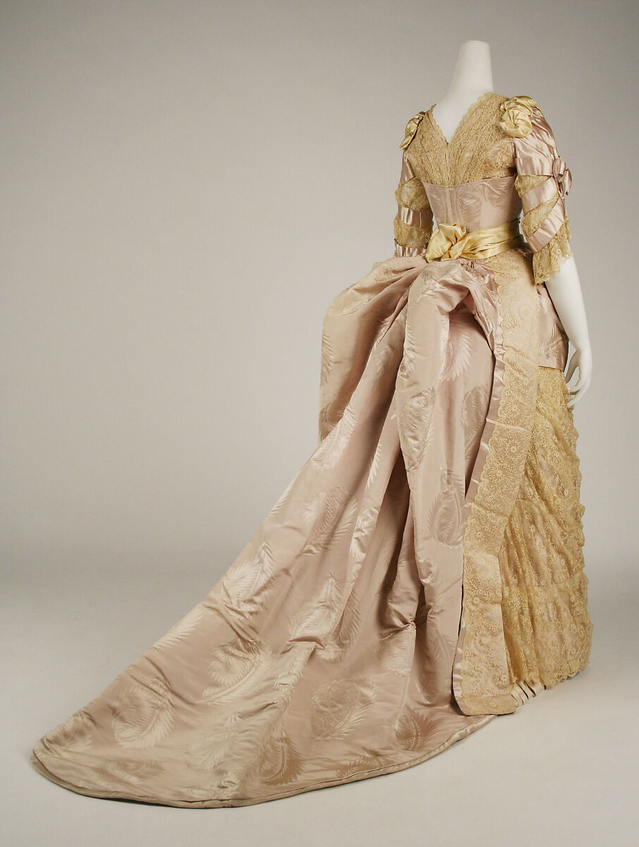 Evening dress, House of Worth (French, 1858–1956), silk, French