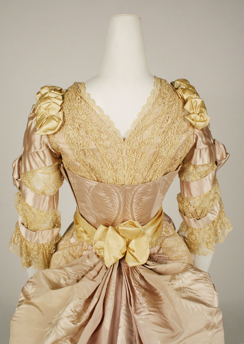 Evening dress, House of Worth (French, 1858–1956), silk, French