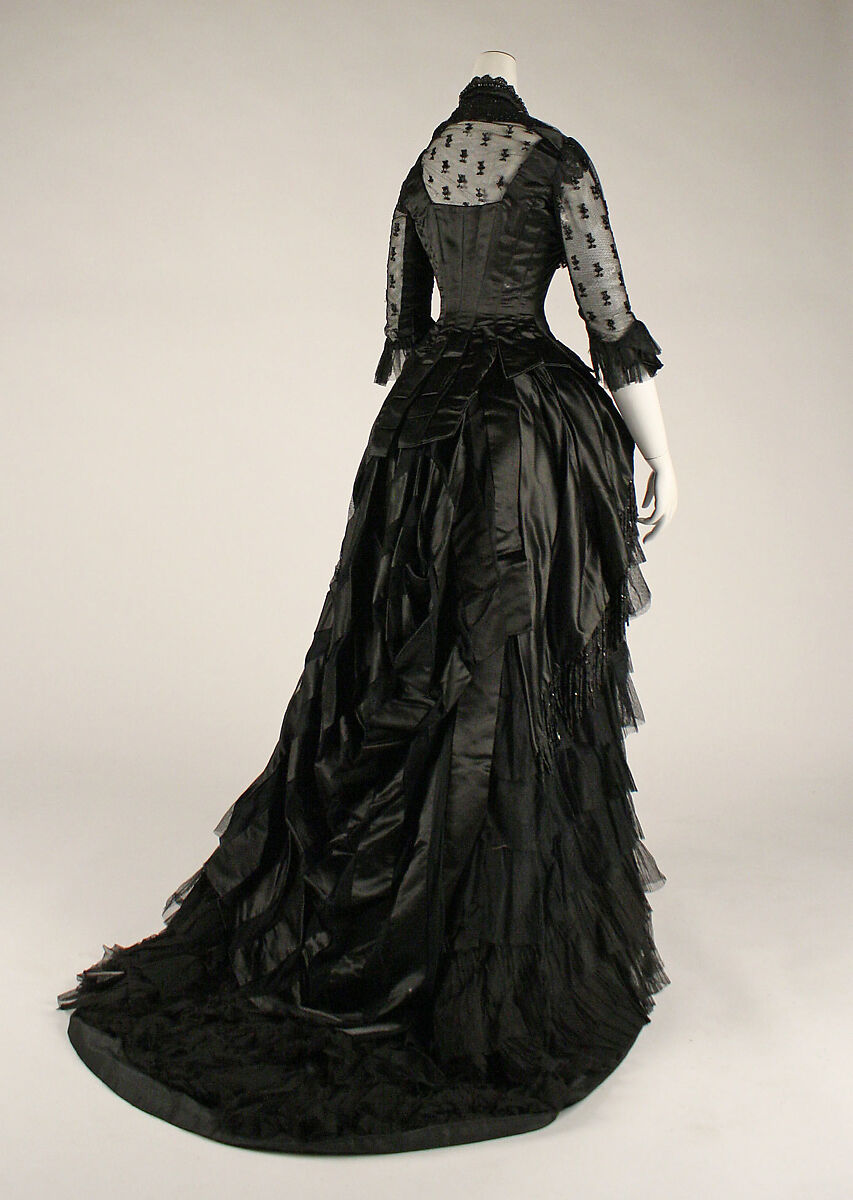 Evening dress, silk, American or European