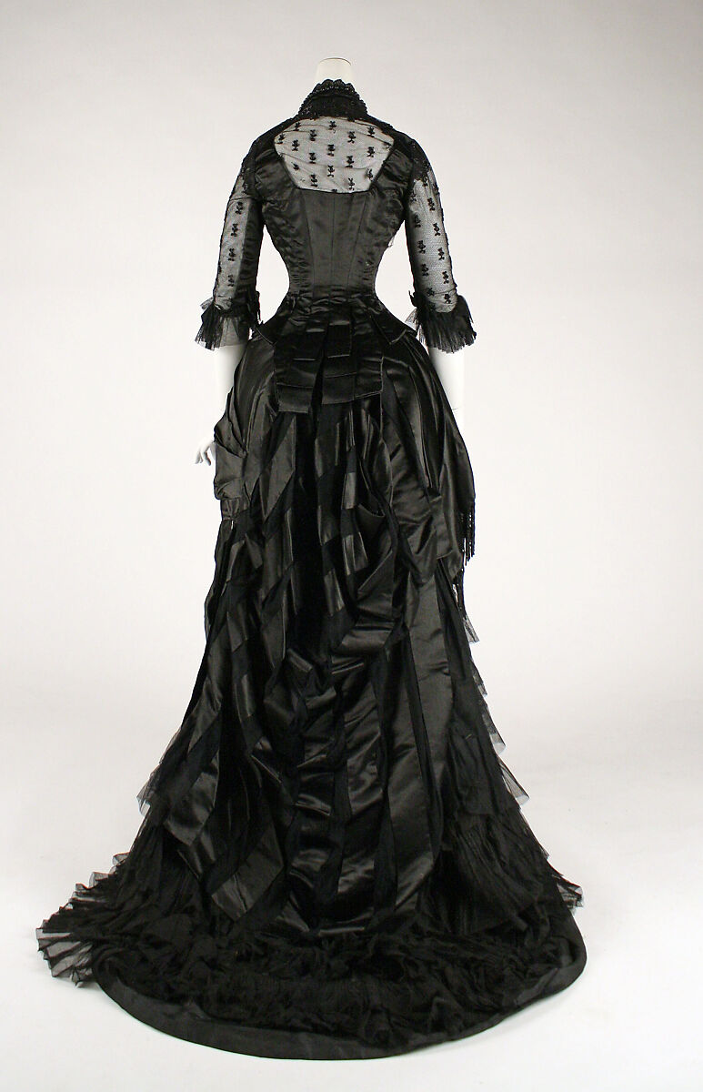 Evening dress, silk, American or European