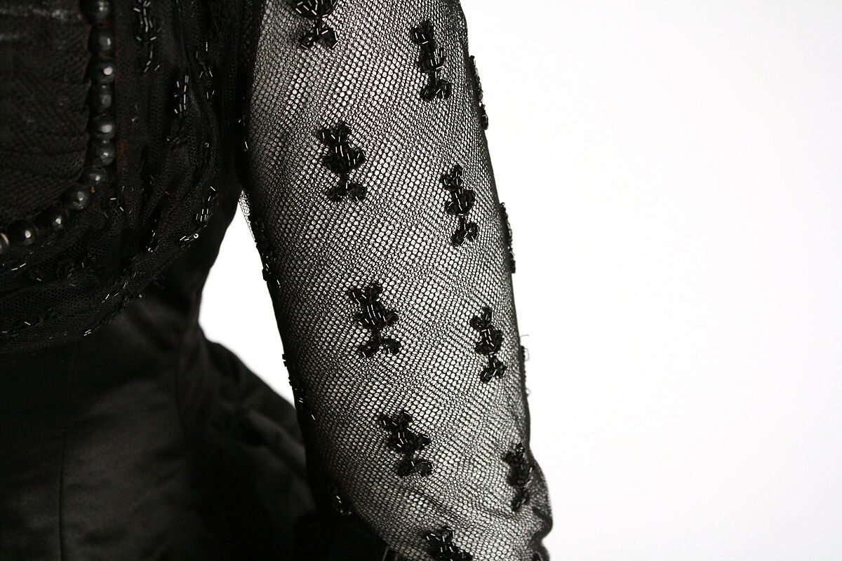 Evening dress, silk, American or European