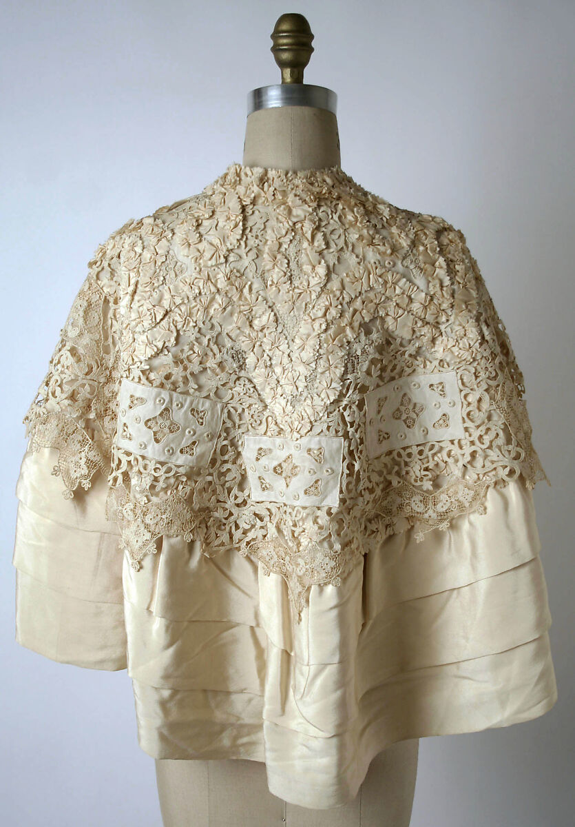 Cape, House of Paquin (French, 1891–1956), silk, French