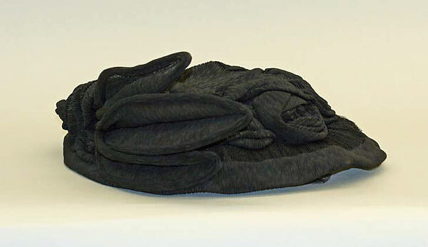 Mourning hat, silk, wire, American