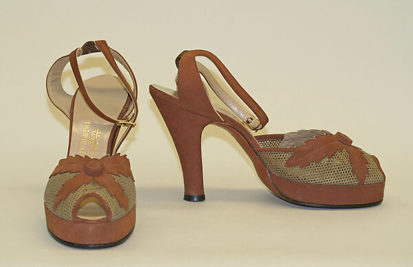 Shoes, leather, American 