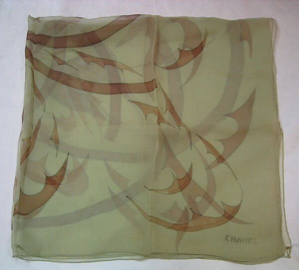 Scarf, House of Chanel (French, founded 1910), silk, French