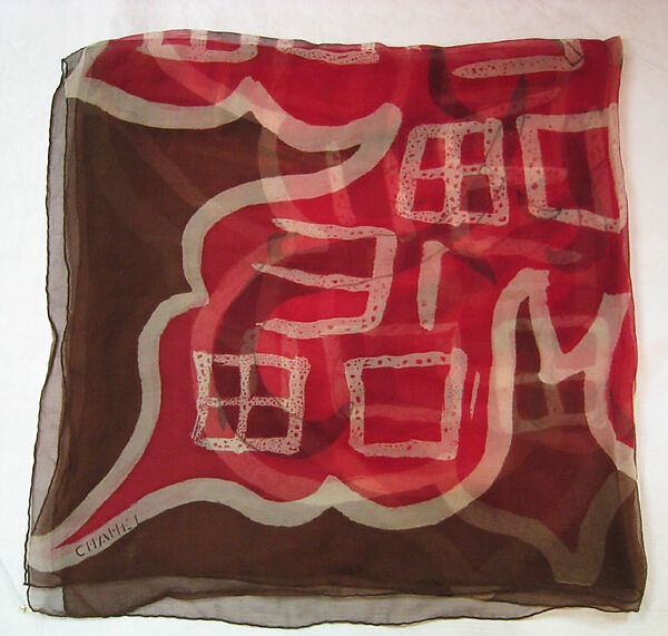 Scarf, House of Chanel (French, founded 1910), silk, French