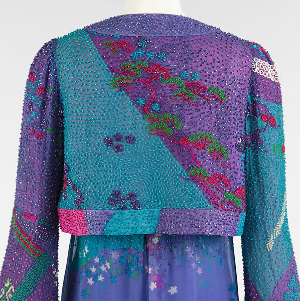 Evening ensemble, Hanae Mori (French, 1977–2004), silk, Japanese