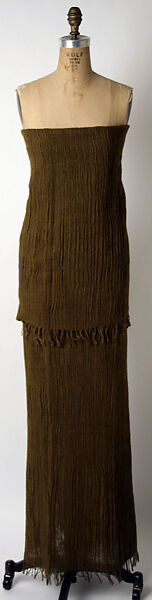 Dress, Issey Miyake (Japanese, 1938–2022), wool, cotton, Japanese 