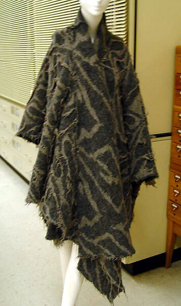 Cape, Issey Miyake (Japanese, 1938–2022), wool, acrylic, other blend, Japanese