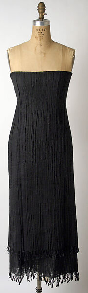 Dress, Issey Miyake (Japanese, 1938–2022), wool, cotton, Japanese 