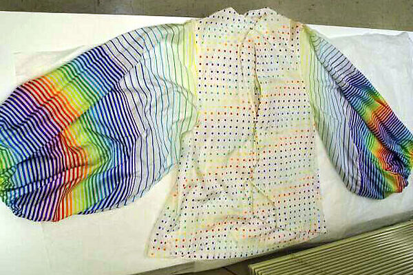 Ensemble, Issey Miyake (Japanese, 1938–2022), cotton, polyester blend, Japanese