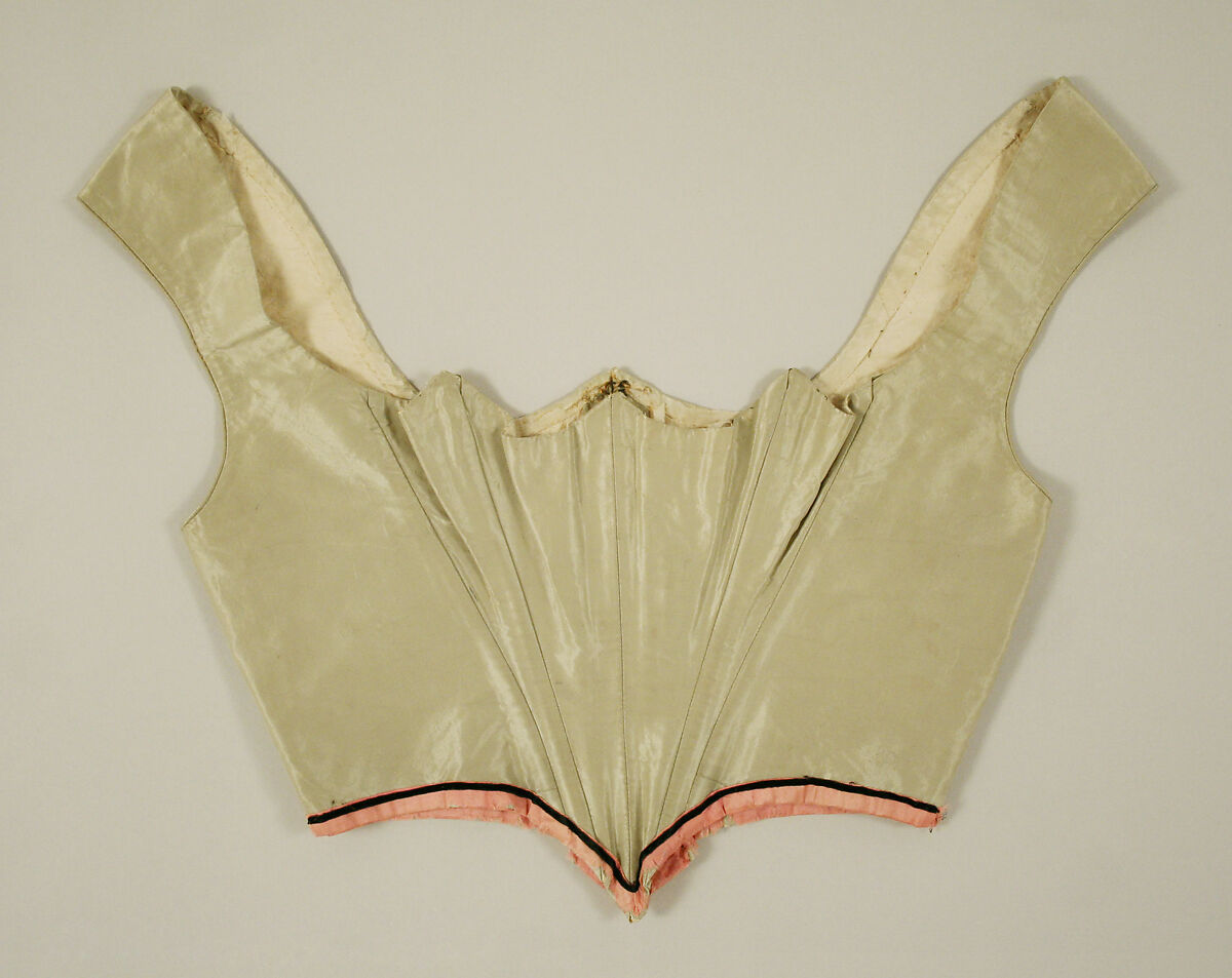 Bodice, silk, American or European 