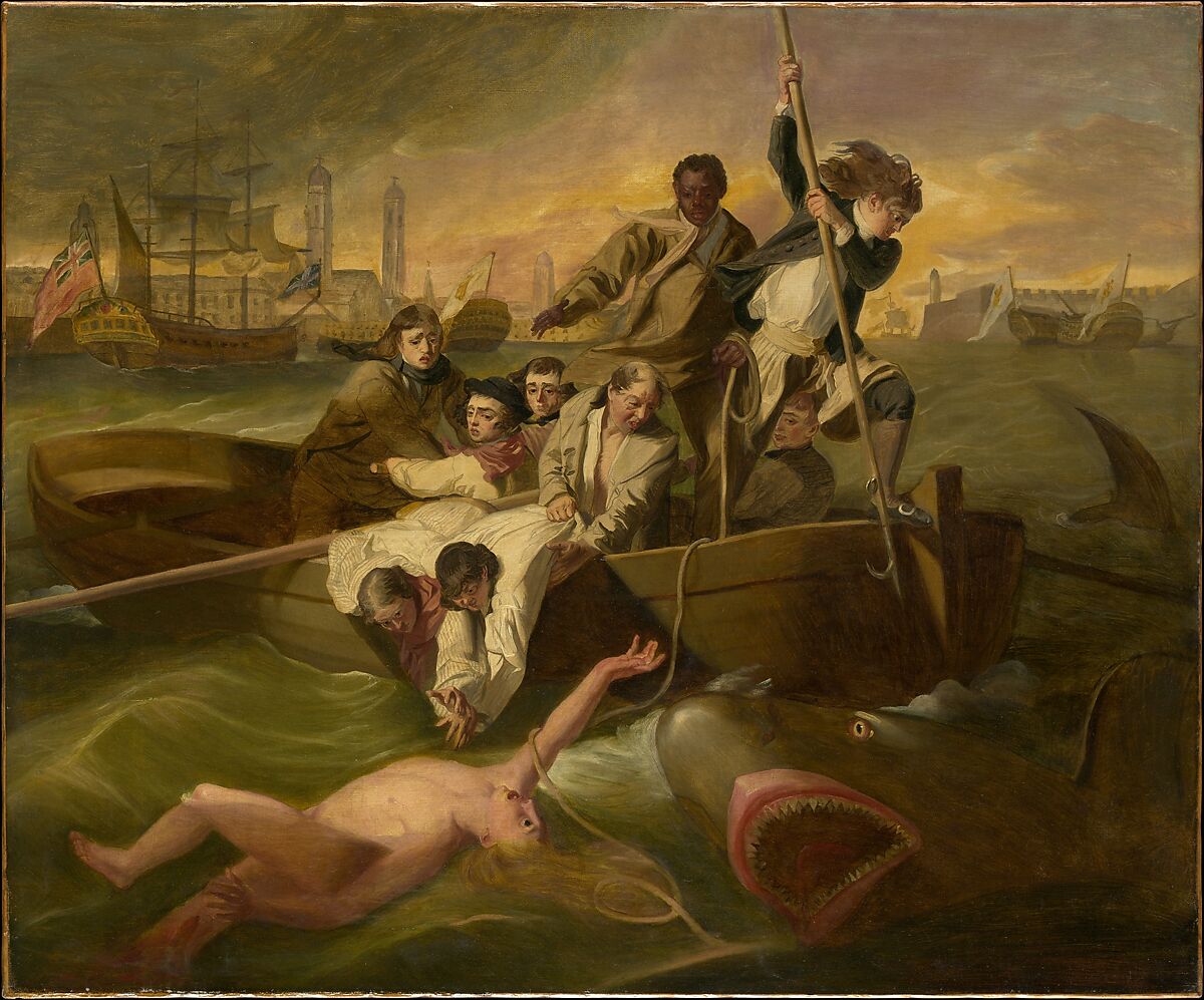Watson and the Shark, John Singleton Copley (American, Boston, Massachusetts 1738–1815 London), Oil on canvas, American 