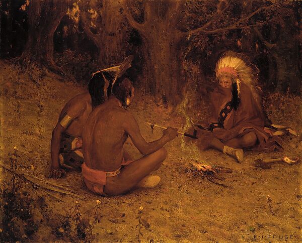 The Peace Pipe, Eanger Irving Couse (1866–1936), Oil on canvas, American