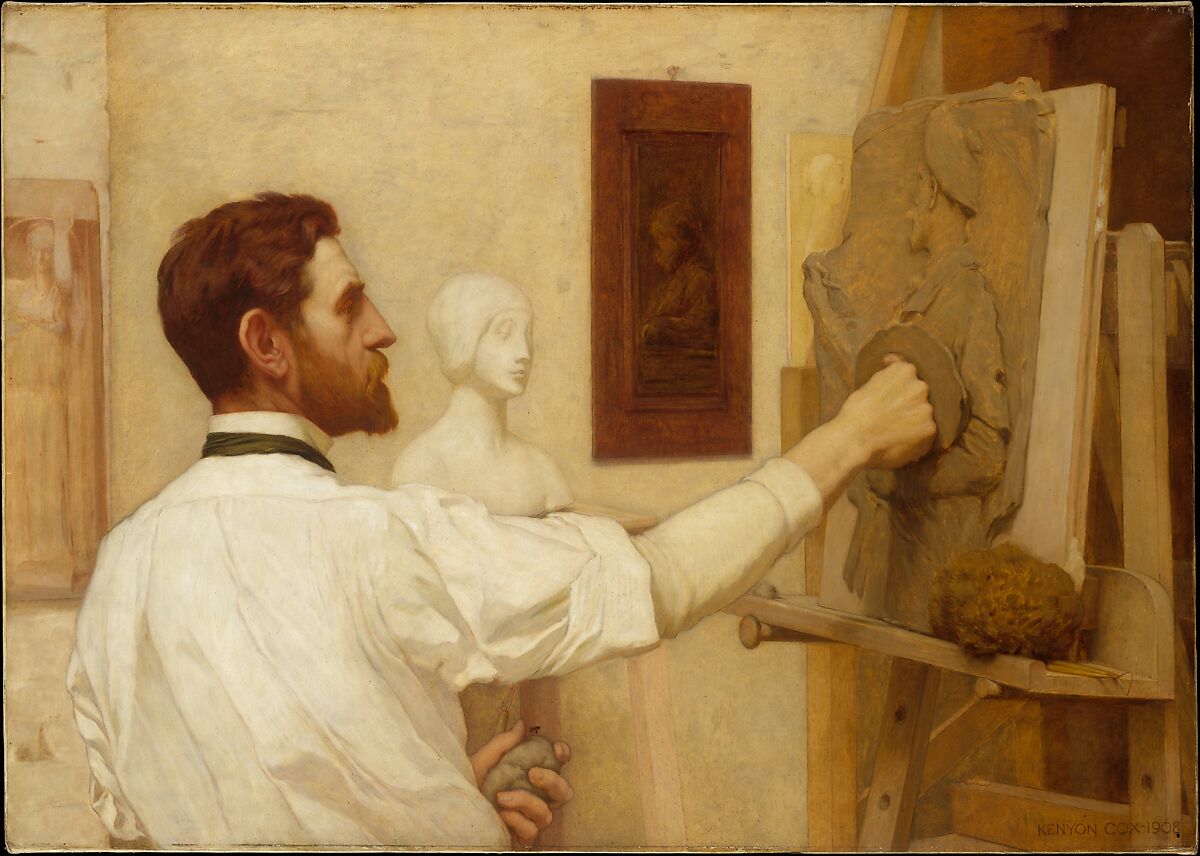 Augustus Saint-Gaudens, Kenyon Cox (American, Warren, Ohio 1856–1919 New York), Oil on canvas, American 