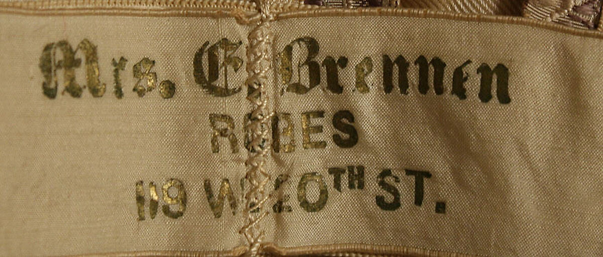 Dress, Mrs. E. Brennen, silk, American