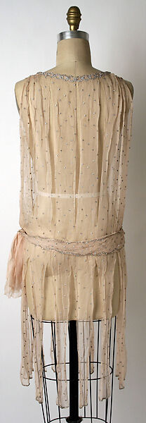 Evening dress, Attributed to Edward Molyneux (French (born England), London 1891–1974 Monte Carlo), silk, rhinestones, French