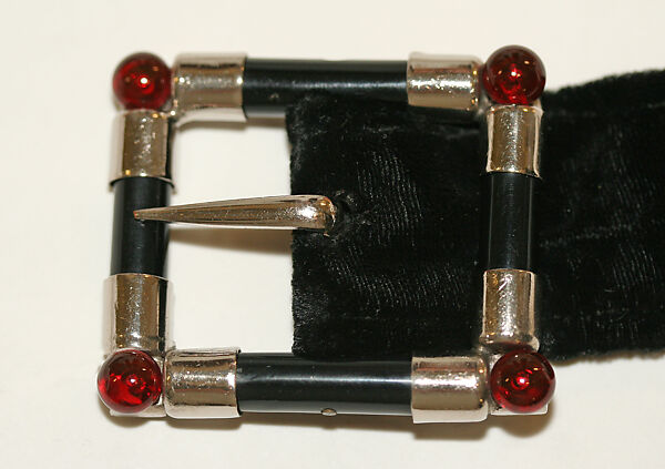 Belt, Edward Molyneux (French (born England), London 1891–1974 Monte Carlo), silk, plastic, glass, metal, French