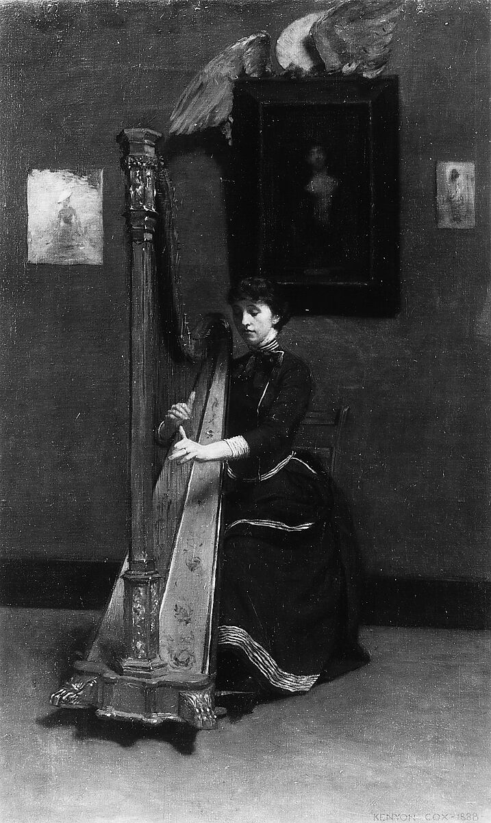 The Harp Player (A Solo), Kenyon Cox (American, Warren, Ohio 1856–1919 New York), Oil on canvas, American 