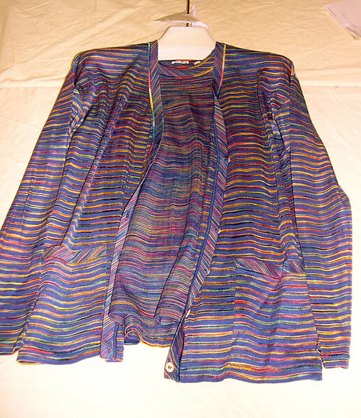 Ensemble, Missoni (Italian, founded 1953), silk, synthetic fiber, plastic, Italian