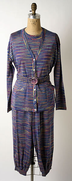 Ensemble, Missoni (Italian, founded 1953), silk, synthetic fiber, plastic, Italian 