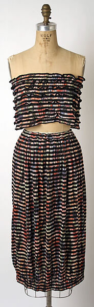Evening ensemble, Missoni (Italian, founded 1953), synthetic fiber, lurex, Italian