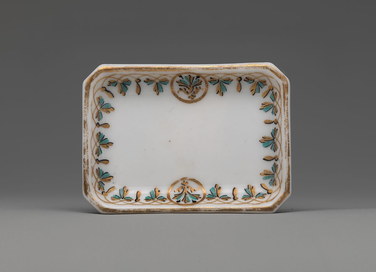 Butter Pat, Union Porcelain Works (1863–1922), Porcelain, American 