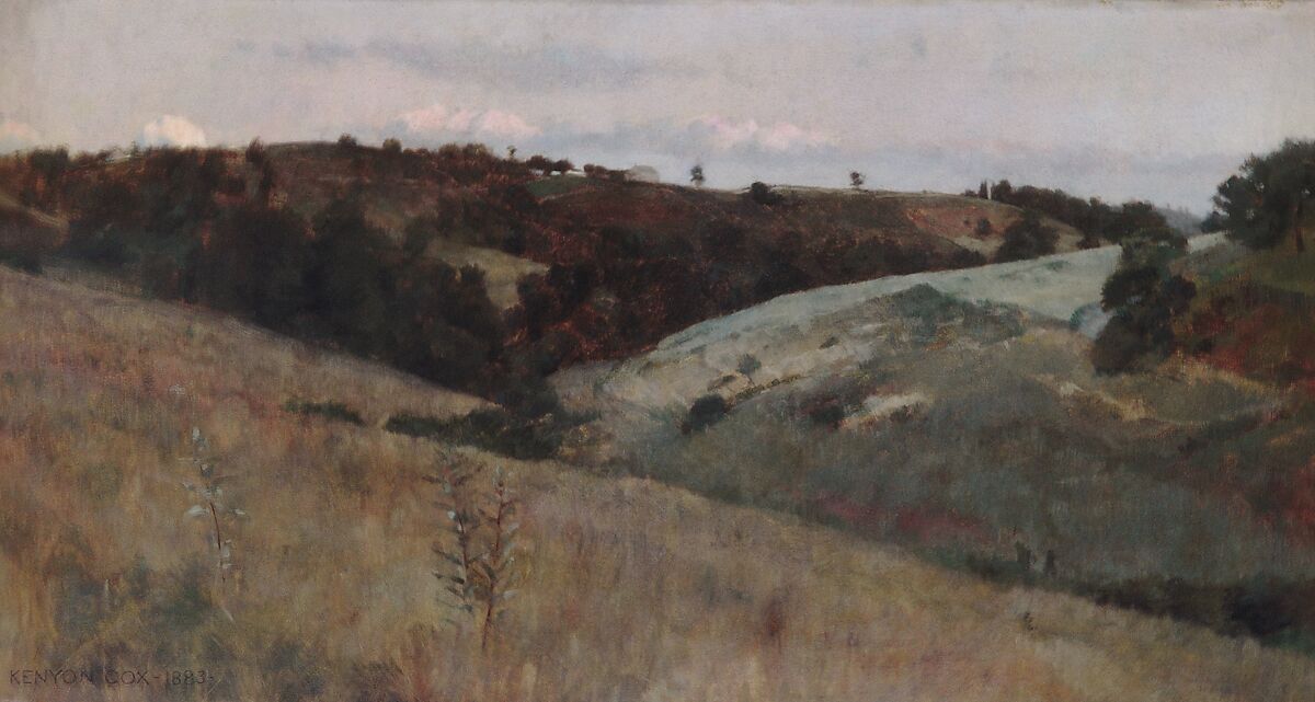 Landscape, Kenyon Cox (American, Warren, Ohio 1856–1919 New York), Oil on canvas, American 
