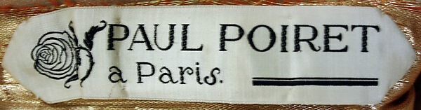 Evening dress, Paul Poiret (French, Paris 1879–1944 Paris), sequins, silk, metallic, beads, French