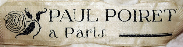 Evening ensemble, Paul Poiret (French, Paris 1879–1944 Paris), cotton, fur, metallic thread, silk, French