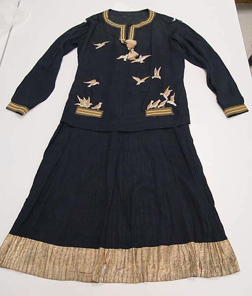 Ensemble, Paul Poiret (French, Paris 1879–1944 Paris), silk, felt, metallic thread, French