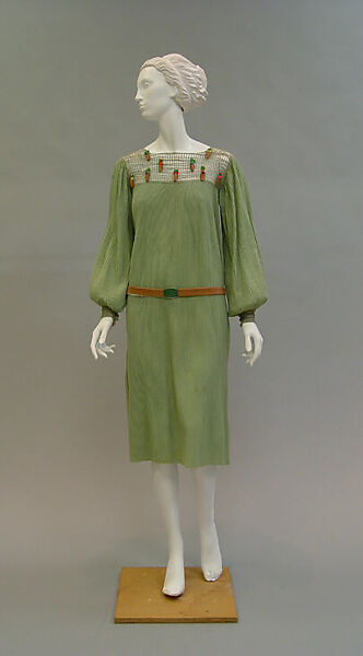 Ensemble, Paul Poiret (French, Paris 1879–1944 Paris), wool, metal, leather, French
