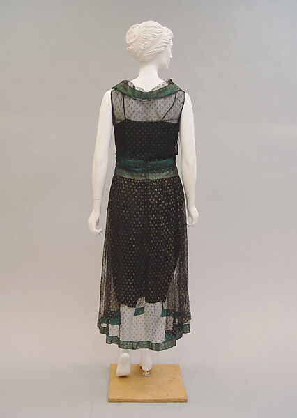 Evening dress, Paul Poiret (French, Paris 1879–1944 Paris), silk, metal, plastic, French