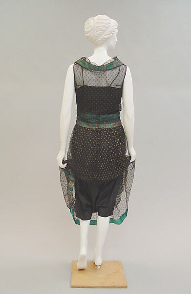 Evening dress, Paul Poiret (French, Paris 1879–1944 Paris), silk, metal, plastic, French