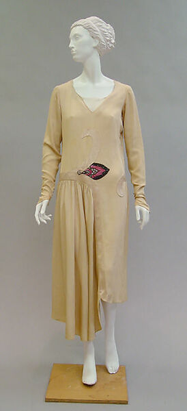 Dress, Paul Poiret (French, Paris 1879–1944 Paris), silk, glass, French