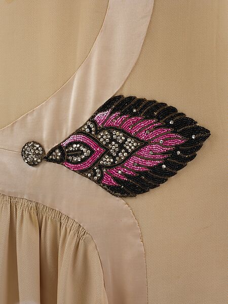 Dress, Paul Poiret (French, Paris 1879–1944 Paris), silk, glass, French