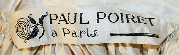 Fancy dress costume, Paul Poiret (French, Paris 1879–1944 Paris), silk, metallic, synthetic gems, French
