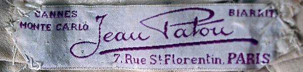 Wedding ensemble, (a–d) House of Patou (French, founded 1914), silk, glass, metallic thread, linen, cotton, French