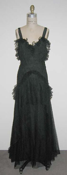 Evening dress, Lucien Lelong (French, 1889–1958), silk, French
