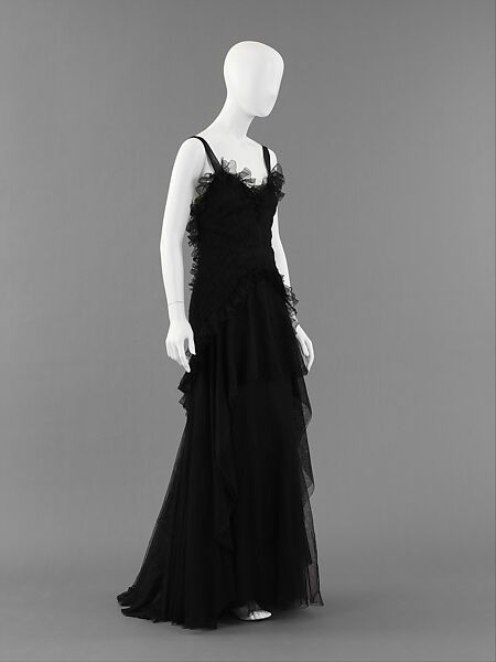 Evening dress, Lucien Lelong (French, 1889–1958), silk, French 