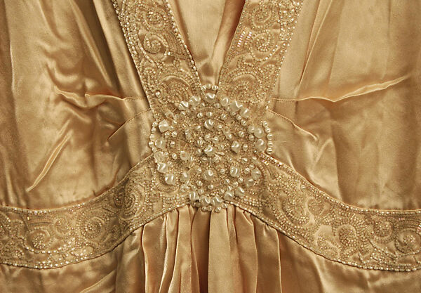 Wedding ensemble, House of Patou (French, founded 1914), silk, glass, wire, French