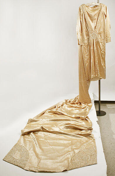 Wedding ensemble, House of Patou (French, founded 1914), silk, glass, wire, French 