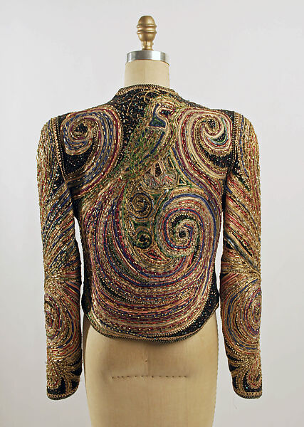 Bolero, Jay Smith (American, 1942–1986), cotton, synthetic fiber, silk, glass, plastic, American