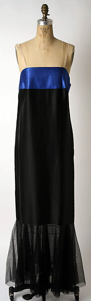 Evening dress, House of Patou (French, founded 1914), silk, glass, French