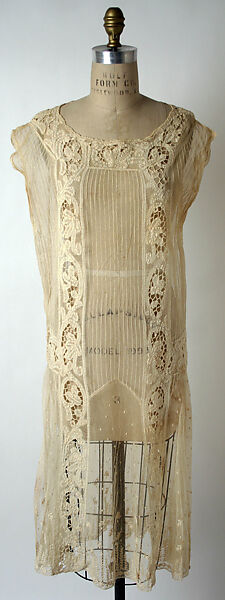 Afternoon dress, House of Paquin (French, 1891–1956), cotton, French 