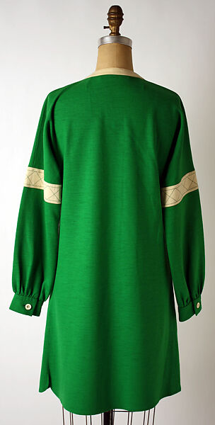 Dress, Mary Quant (British, London 1936–2023 Surrey), wool, plastic, British